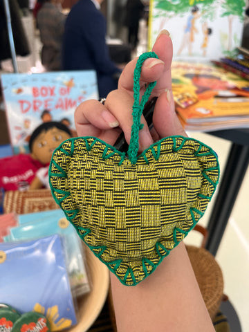 Fabric heart ornament